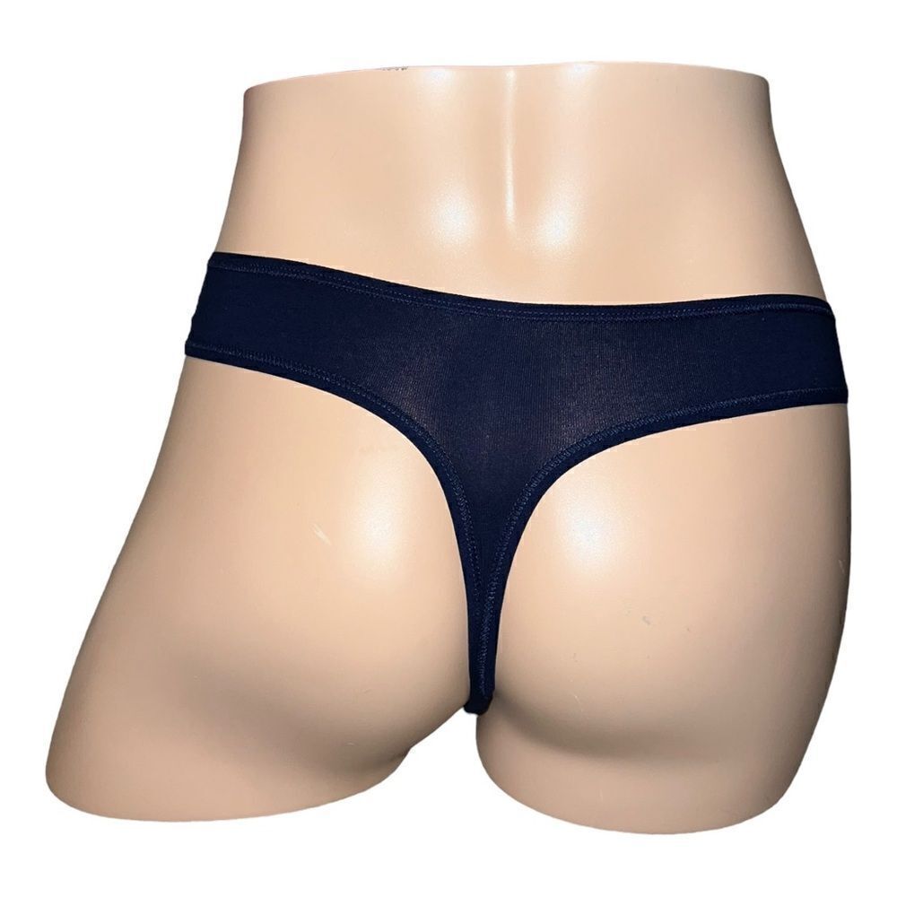 Calvin Klein Womens Navy Cotton Form Thong Underwear QD3643 Medium NWT - Picture 4 of 9